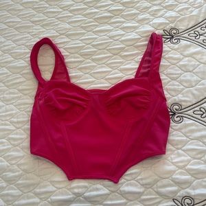 Hot pink crop top